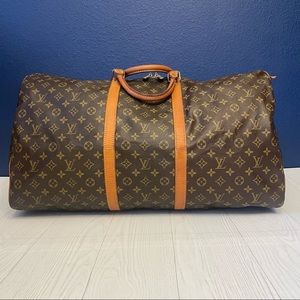 Authentic Louis Vuitton LV Keepall 60 Luggage Tote Duffel Travel Bag